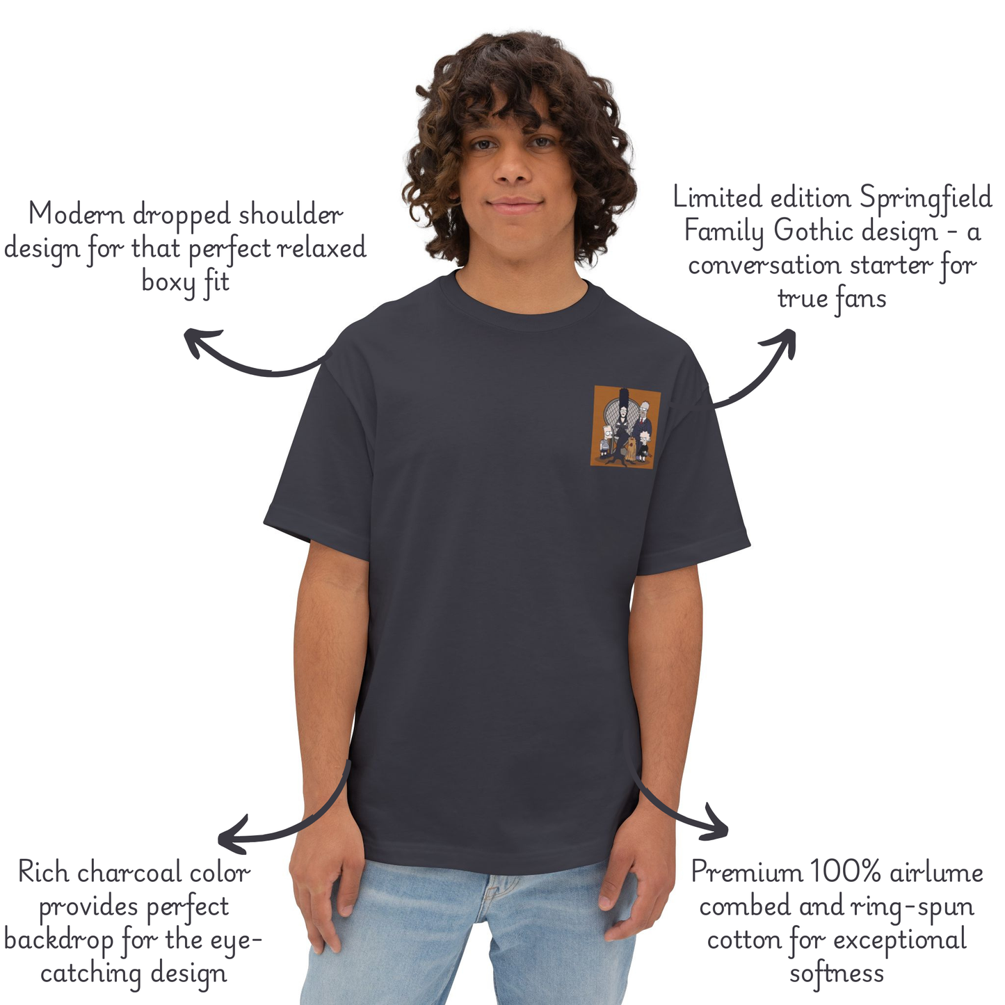 Homer Capone | The Springfield Family Gothic Collection | Premium Unisex Boxy Tee
